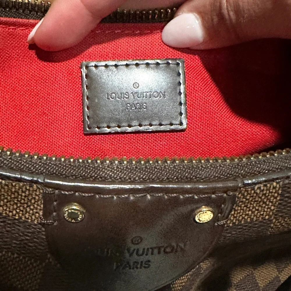 Louis Vuitton Brown Damier Sienna Satchel with Red Cherry Charm Dust Bag - Picture 7 of 17